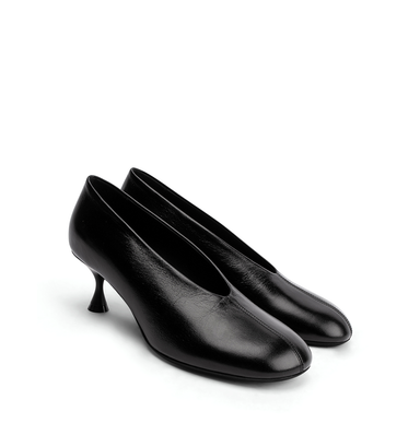 Poeve Astra Black Leather Heels