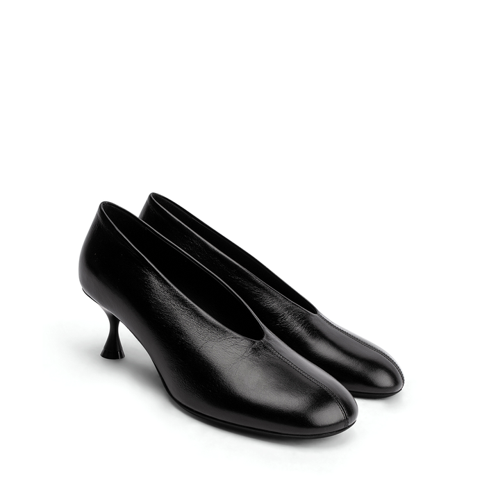 Poeve Astra Black Leather Heels