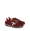 Premiata Bsktclad Burgundy Suede Sneakers