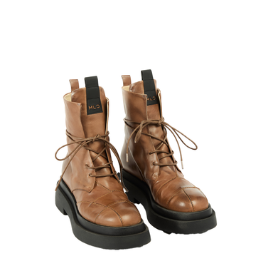 MLO Brown Leather Ankle Boots