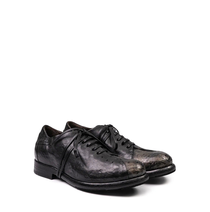 Le Ruemarcel SEKY D Black and Platinum Leather Lace-ups - DOLITA