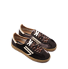 Puraai XS Dark Brown Microsuede and Velvet Sneakers - DOLITA