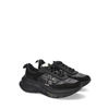 Premiata Hill Black Leather and Suede Sneakers