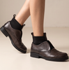 Malloni Dark Brown Ankle Boots - DOLITA