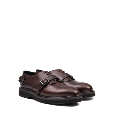 Premiata Brown Leather Lace-ups - DOLITA