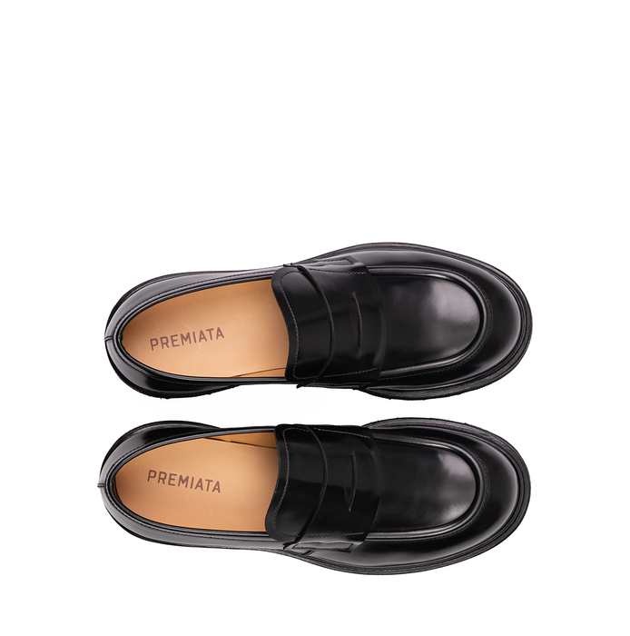 Premiata Black Leather Loafers