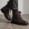 MLO Dark Brown Leather Ankle Boots - DOLITA