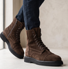 Lorena Paggi Dark Brown Suede Ankle Boots - DOLITA