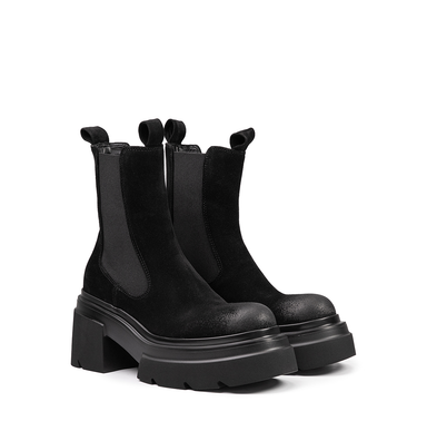 Elena Iachi Black Suede Ankle Boots