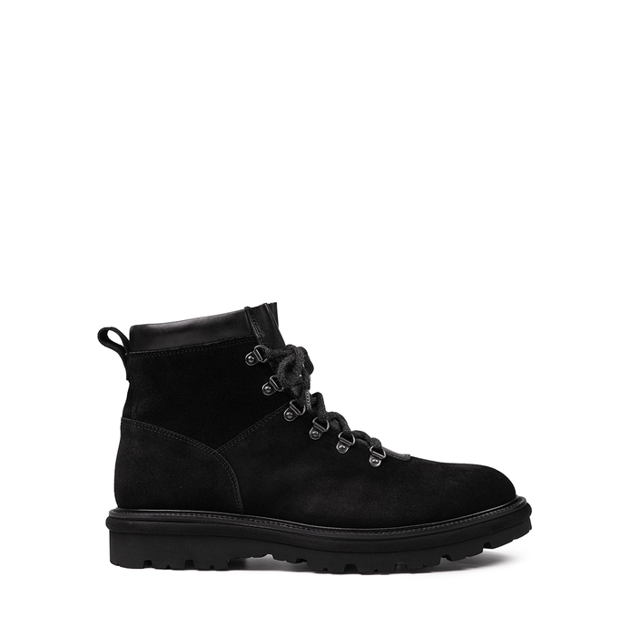 Giampieronicola Black Suede and Leather Ankle Boots