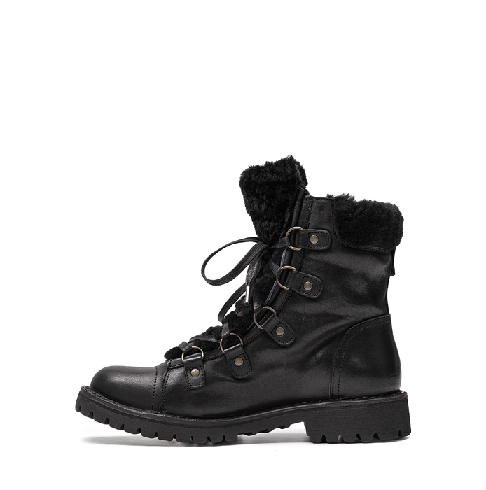 Fiorentini+Baker Memod-Ku Black Leather Ankle Boots