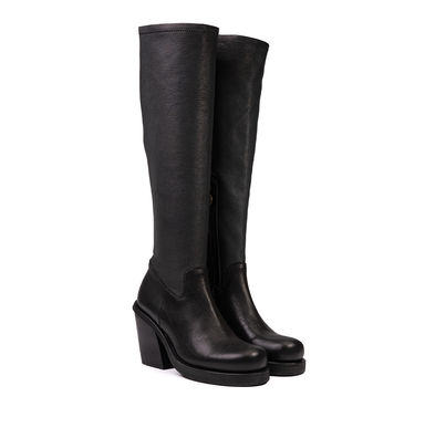 Fiorentini+Baker Black Leather Tall Boots - DOLITA