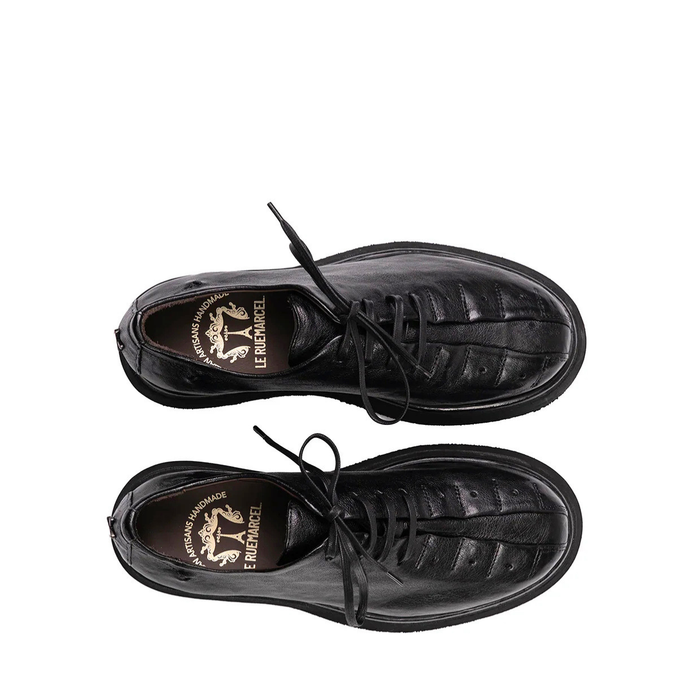 Le Ruemarcel AKIRA D Black Leather Lace-ups - DOLITA