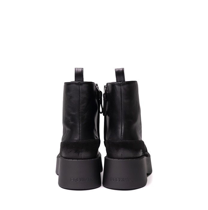 Premiata M7404 Black Leather Ankle Boots