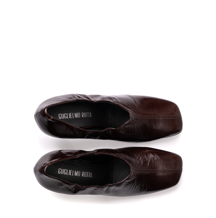 Guglielmo Rotta Mae Chestnut Brown Leather Heels