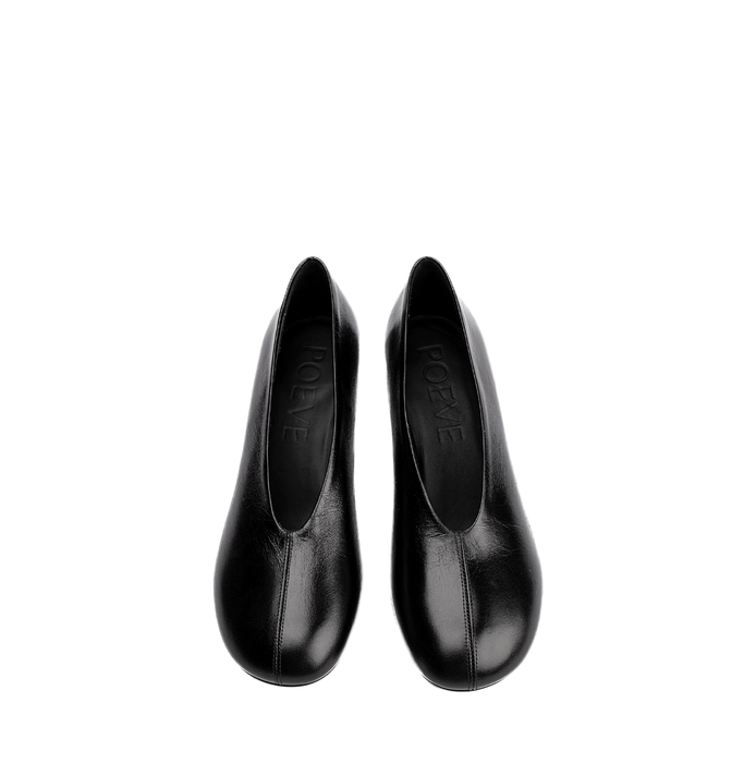 Poeve Astra Black Leather Heels