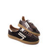 Puraai XS Dark Brown Microsuede and Velvet Sneakers - DOLITA