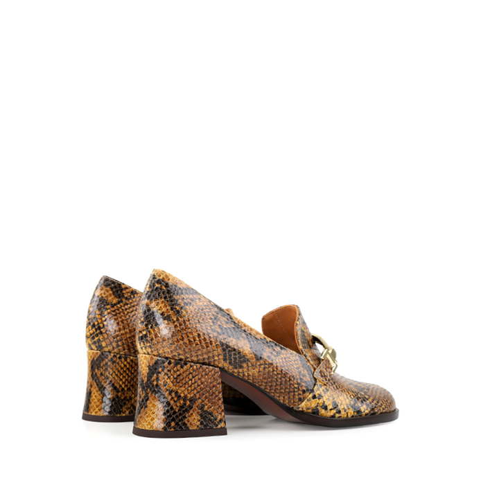 Chie Mihara Teil Snake Print Leather Heels