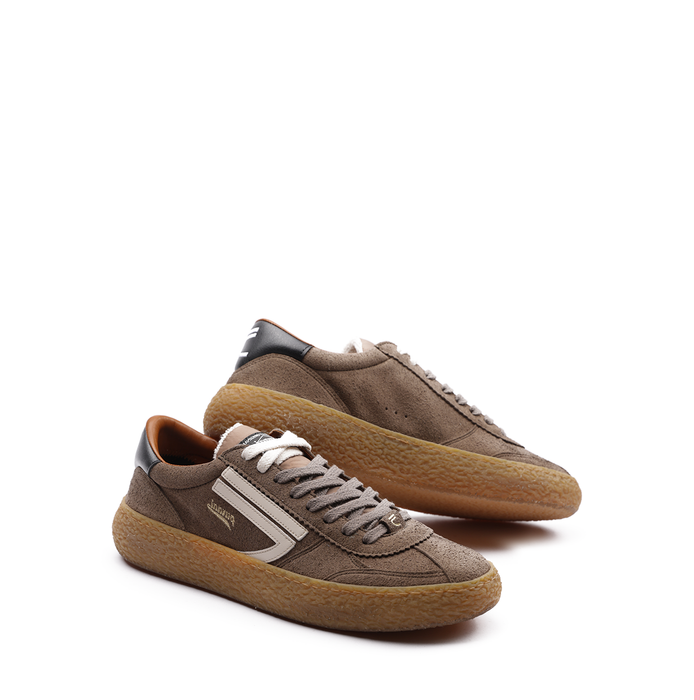 Puraai Vintage Taupe Microsuede Sneakers - DOLITA