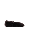 Sturlini Dark Brown Shearling Flats - DOLITA