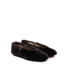 Sturlini Dark Brown Shearling Flats - DOLITA