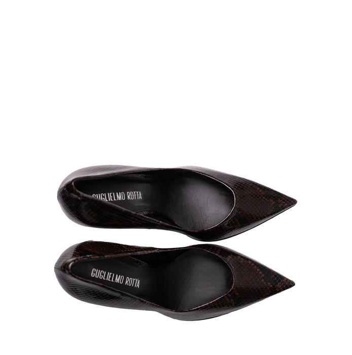 Guglielmo Rotta Falcon Brown Leather Heels - DOLITA