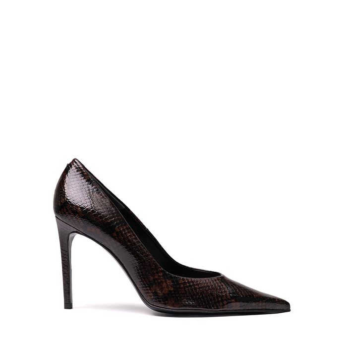 Guglielmo Rotta Falcon Brown Leather Heels