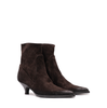 Elena Iachi Dark Brown Suede Ankle Boots