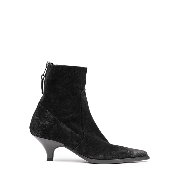 Elena Iachi Black Suede Ankle Boots