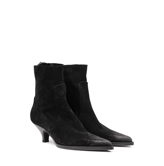 Elena Iachi Black Suede Ankle Boots