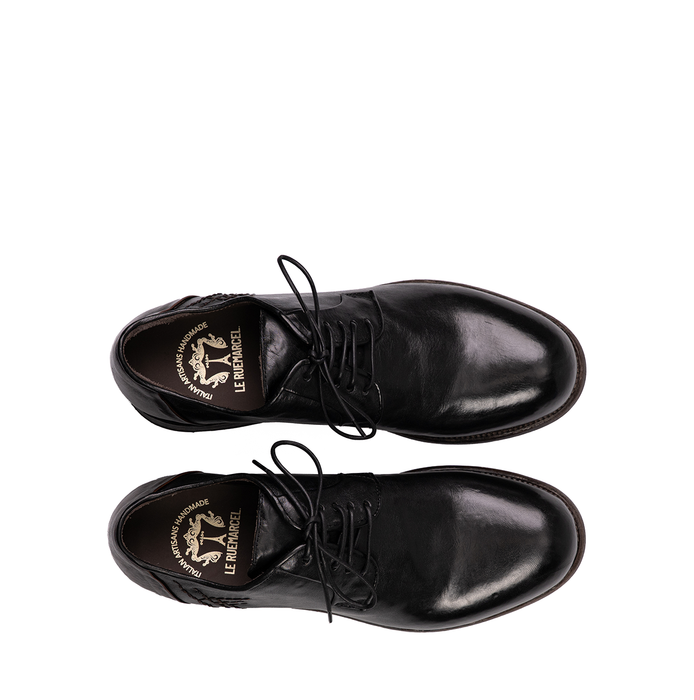 Le Ruemarcel PASTOR U Black and Brown Leather Lace-ups