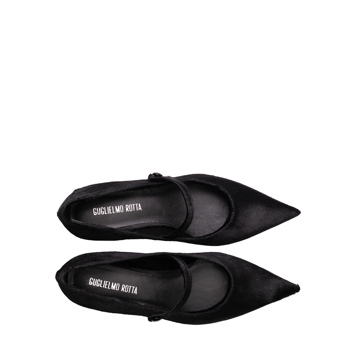 Guglielmo Rotta Hills Black Leather Flats - DOLITA