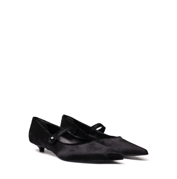 Guglielmo Rotta Hills Black Leather Flats