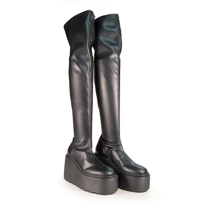 Vic Matie Black Leather Tall Boots