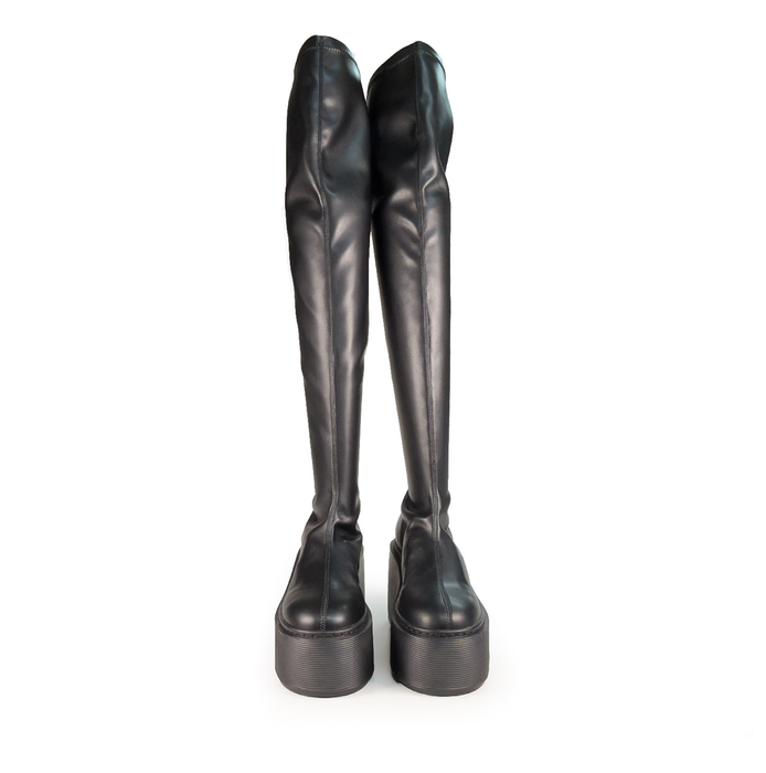 Vic Matie Black Leather Tall Boots