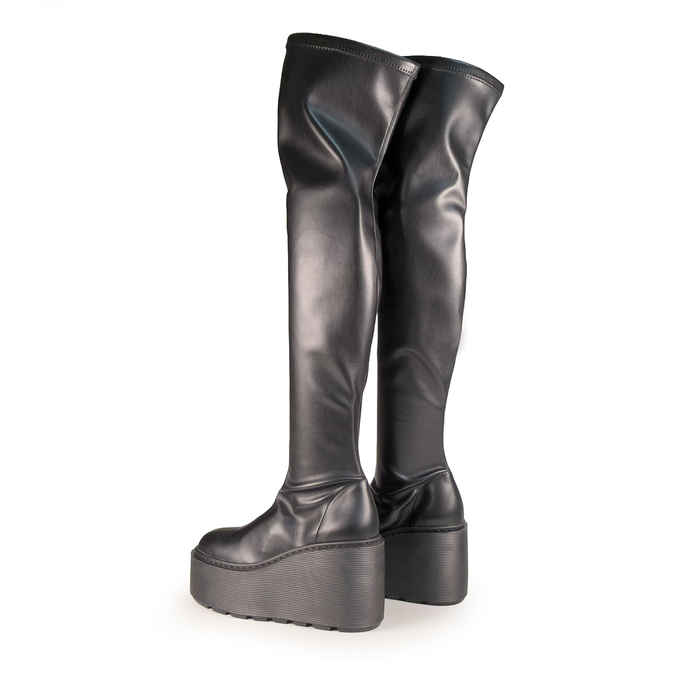 Vic Matie Black Leather Tall Boots