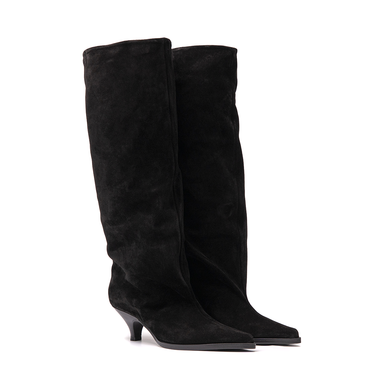 Elena Iachi Black Suede Tall Boots