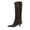 Elena Iachi Dark Brown Suede Tall Boots