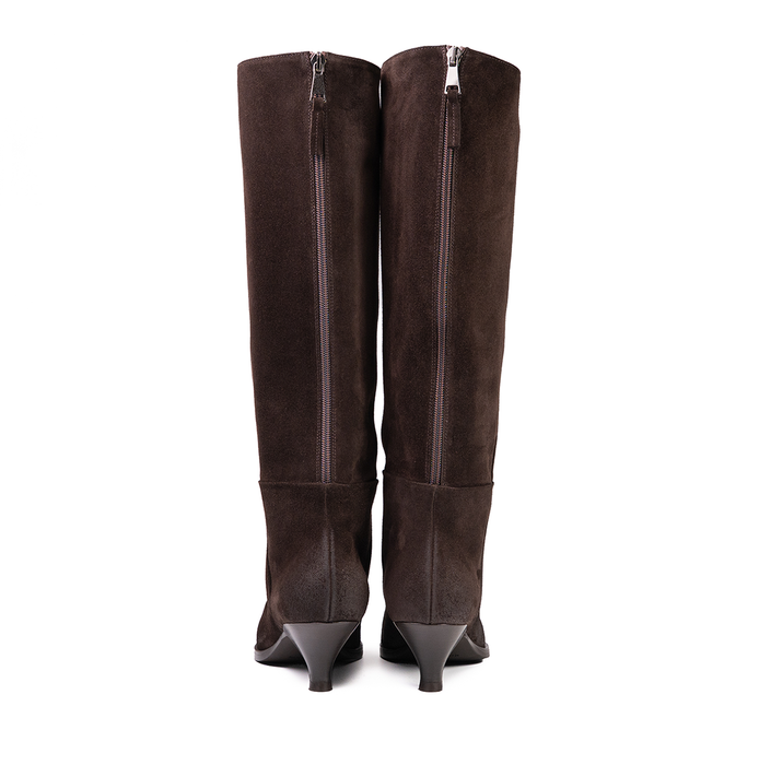 Elena Iachi Dark Brown Suede Tall Boots