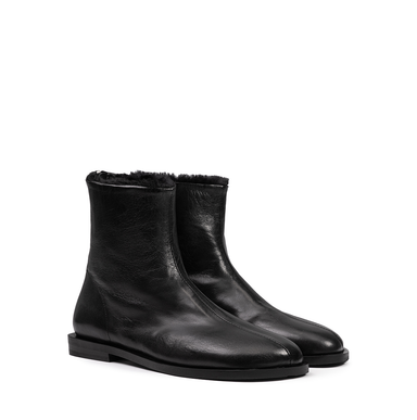 Elena Iachi Black Leather Ankle Boots