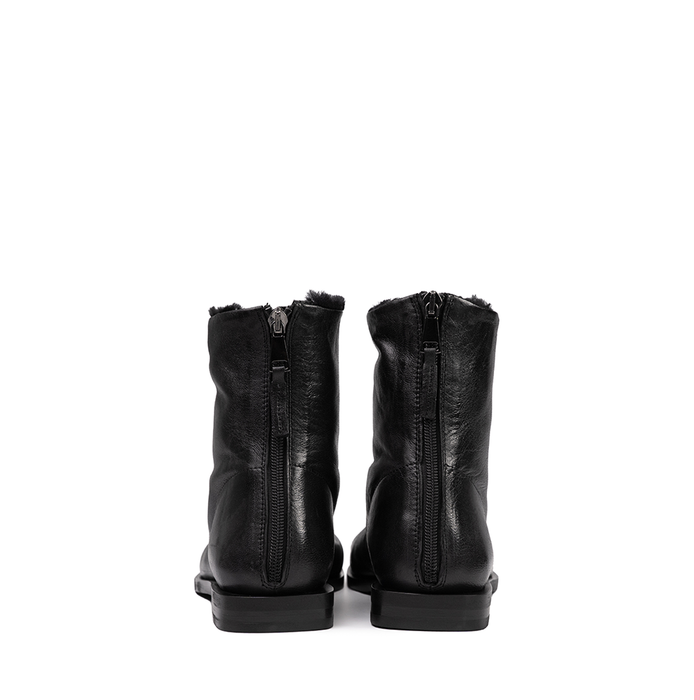 Elena Iachi Black Leather Ankle Boots
