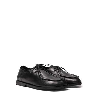 Elena Iachi Black Leather Lace-ups