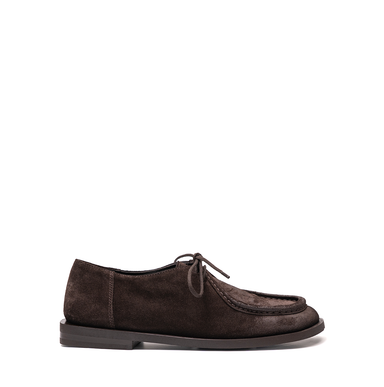 Elena Iachi Dark Brown Suede Lace-ups