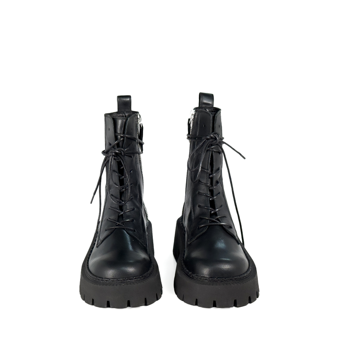 Vic Matie Black Leather Ankle Boots