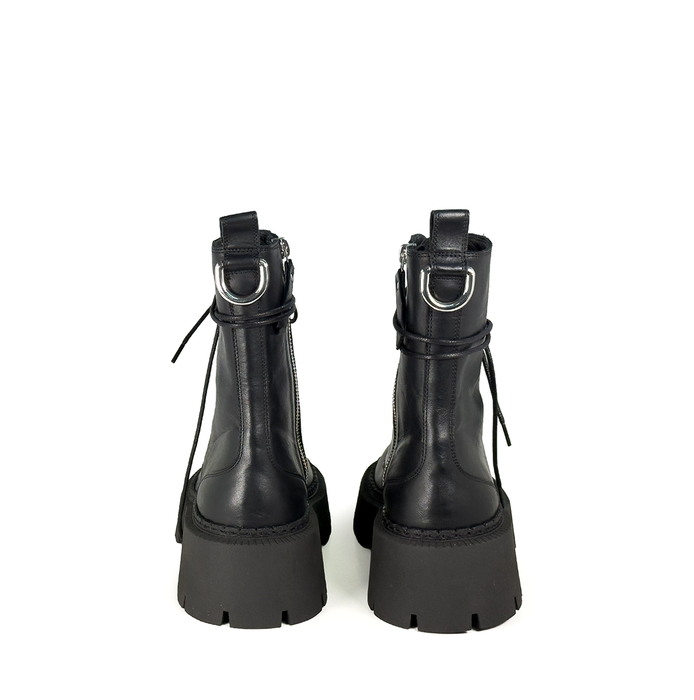 Vic Matie Black Leather Ankle Boots