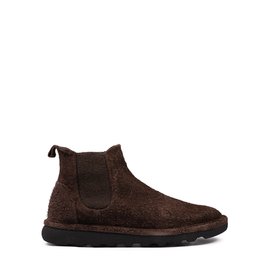 Giampieronicola Dark Brown Textured Leather Ankle Boots