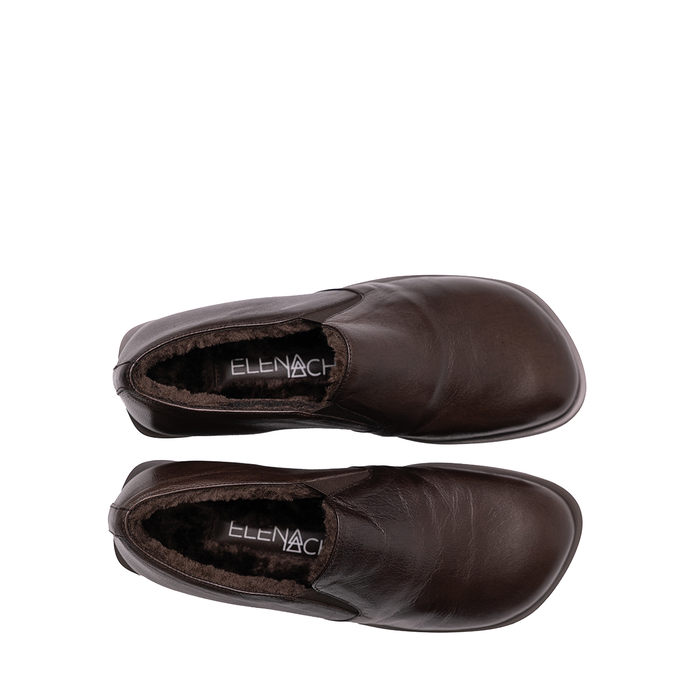 Elena Iachi Dark Brown Leather Loafers