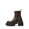 Elena Iachi Dark Brown Leather Ankle Boots