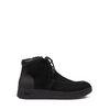 Giampieronicola Black Nubuck and Leather Ankle Boots
