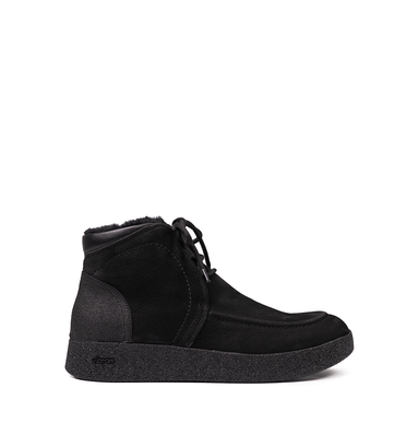 Giampieronicola Black Nubuck and Leather Ankle Boots
